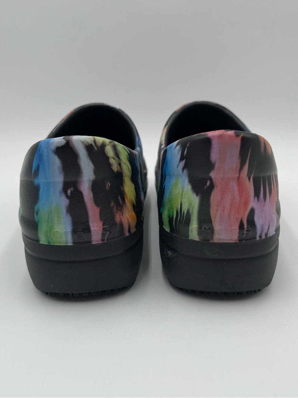Crocs Neria Pro II Slip On Work Nurse Clogs Shoes Black Tie Dye Womens Size 7 - Picture 3 of 12